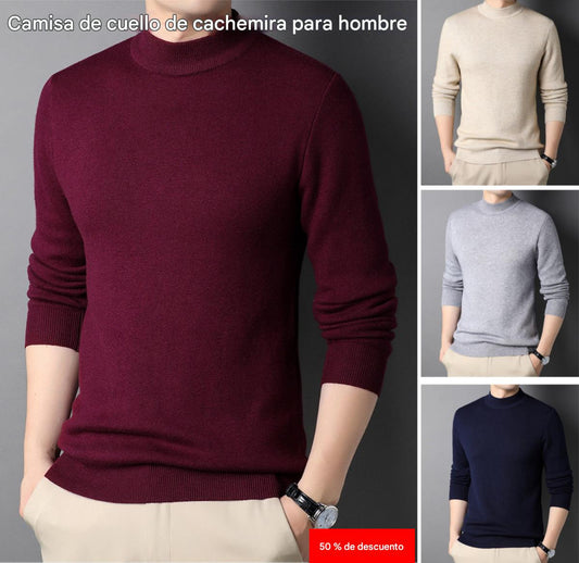 🔥Camisa de cuello de cachemira para hombre✅ Agradable para la piel, suave y cómoda✅ Elegante y versátil