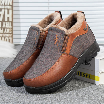 🔥 🔥【50% de descuento】 Zapatos de hombre antideslizantes, cálidos y de suela suave, adecuados para personas mayores.