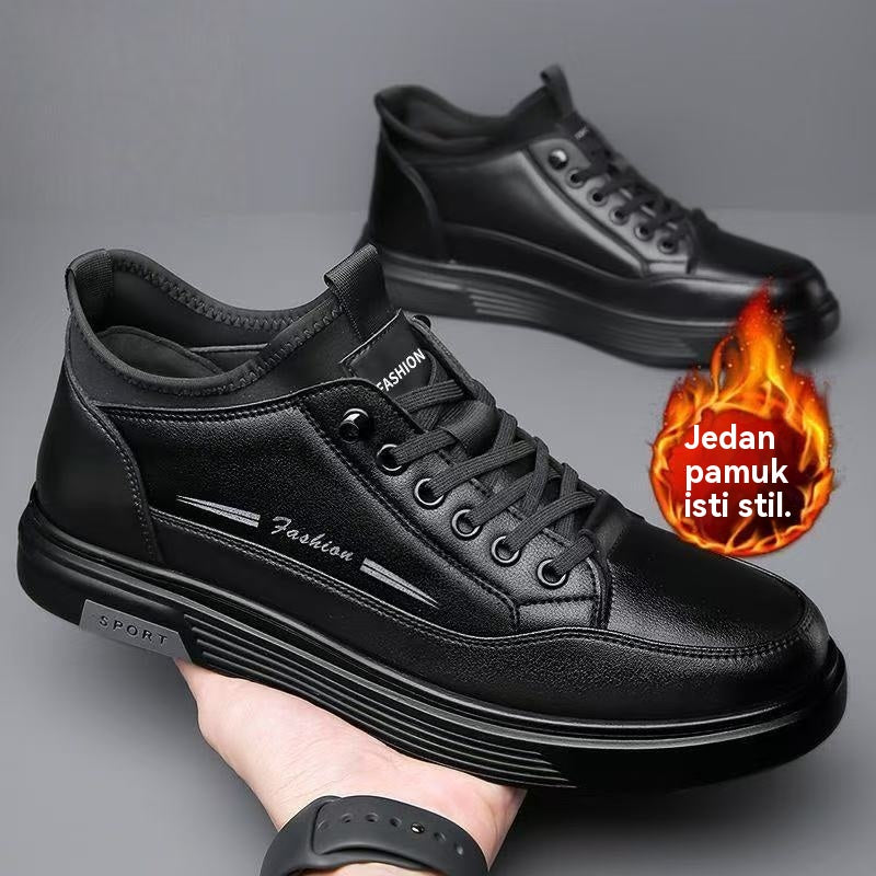 😎👍【39-44】Nuevas botas impermeables de piel y gamuza para otoño e invierno 2025.