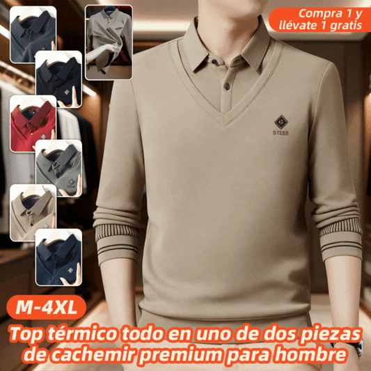 【30%OFF】🔥(M-4XL) Top térmico todo en uno de dos piezas de cachemir premium para hombre