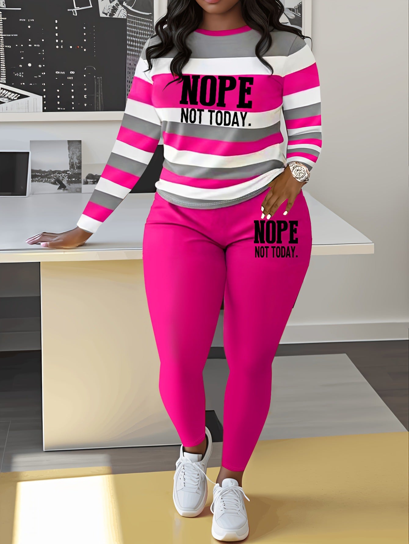 🔥50% de descuento 🔥🌈Traje casual de rayas estilo hip-hop 【Camisa + Pantalón】