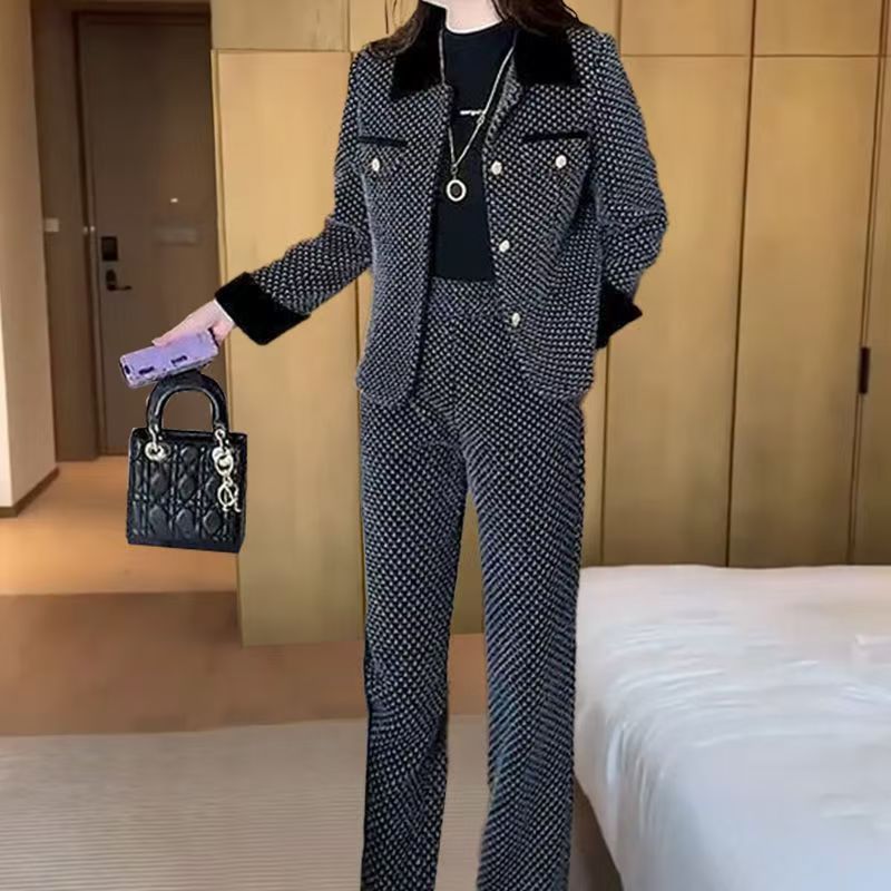 🔥【Chaqueta + Pantalones】☃️Traje de mujer moderno, diseño de pantalón ancho, excelente efecto modelador, conjunto dos en uno.
