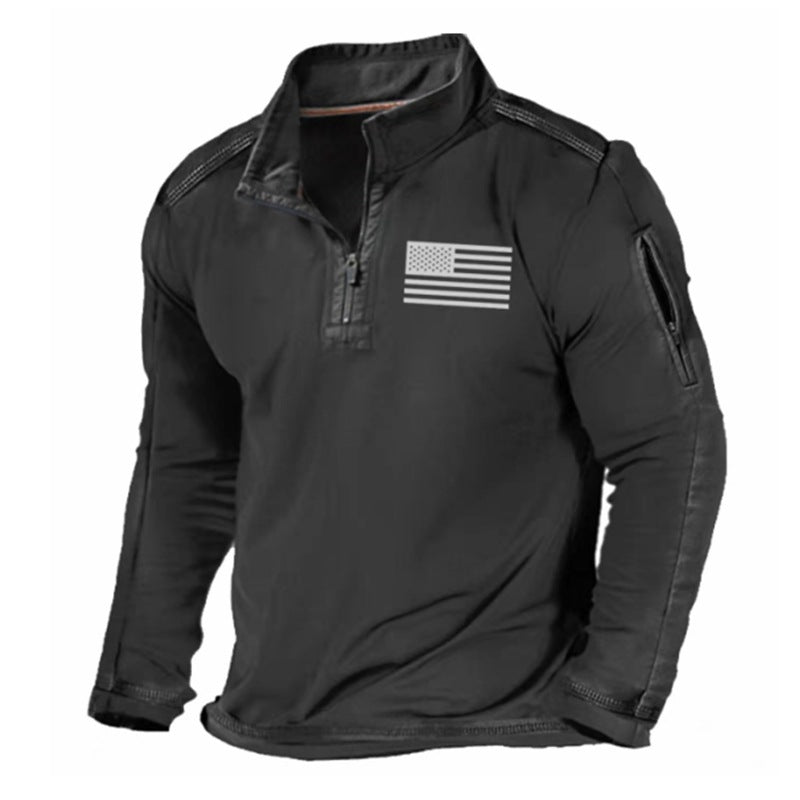 🔥【S-5XL】Sudadera de manga larga con cuello alto, estilo casual, para hombre, nueva colección primavera 2025