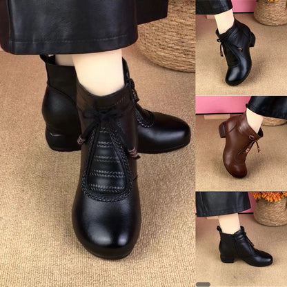 🔥🌸【Tallas 35-40】Nuevas botas de cuero para mujer (tallas grandes)