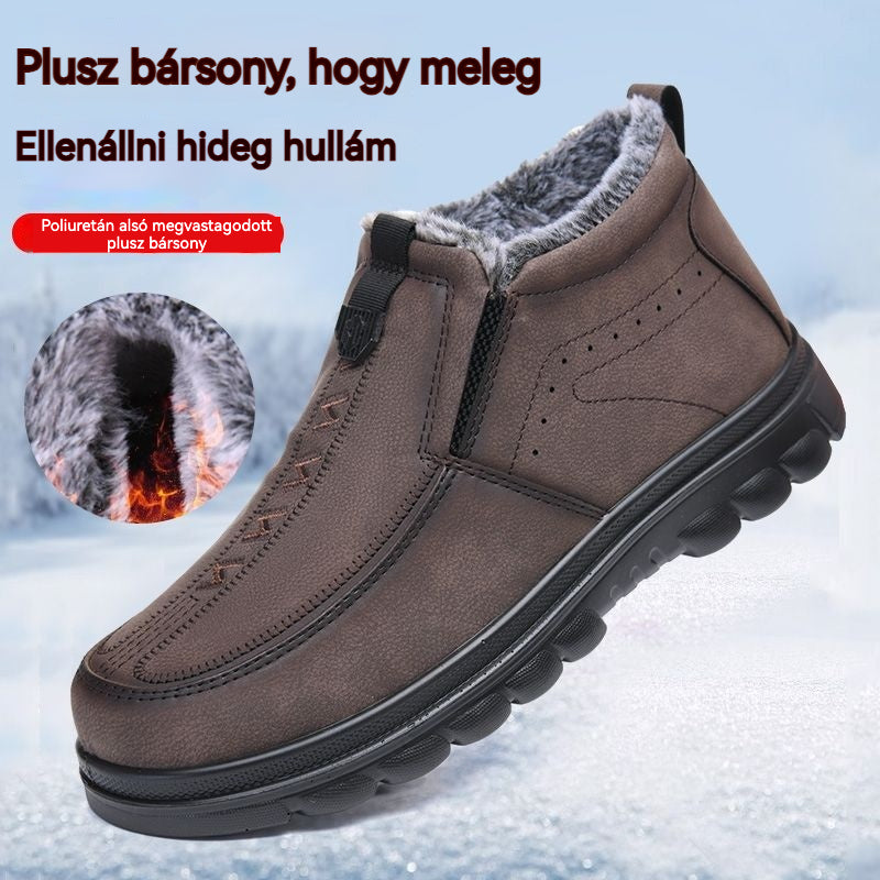 【39-47】Zapatos casuales cálidos para hombre, punta redonda, cómodos, antideslizantes y duraderos.