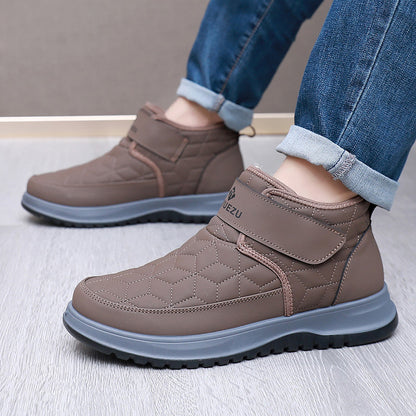 【39-45】Nuevas botas altas de nieve para hombre, cálidas y con forro polar