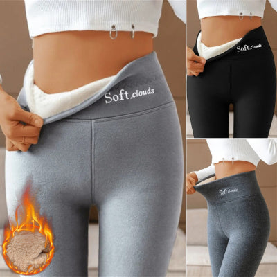 【S-5XL】2025 Otoño Invierno Leggings cálidos de cachemira de cintura alta