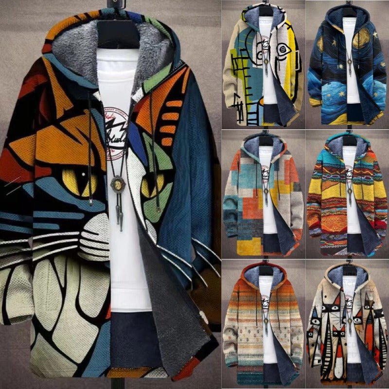 🔥🌟Oferta por tiempo limitado💥【S-4XL】Chaqueta informal cálida de otoño-invierno para hombre confeccionada en lana gruesa y terciopelo para tallas más grandes.