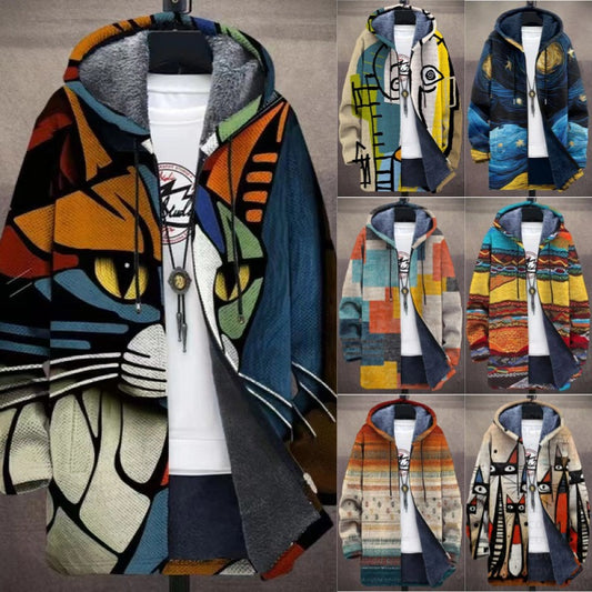 🔥🌟Oferta por tiempo limitado💥【S-4XL】Chaqueta informal cálida de otoño-invierno para hombre confeccionada en lana gruesa y terciopelo para tallas más grandes.