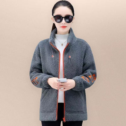 【M-6XL】Chaqueta de mujer con forro de lana de cordero