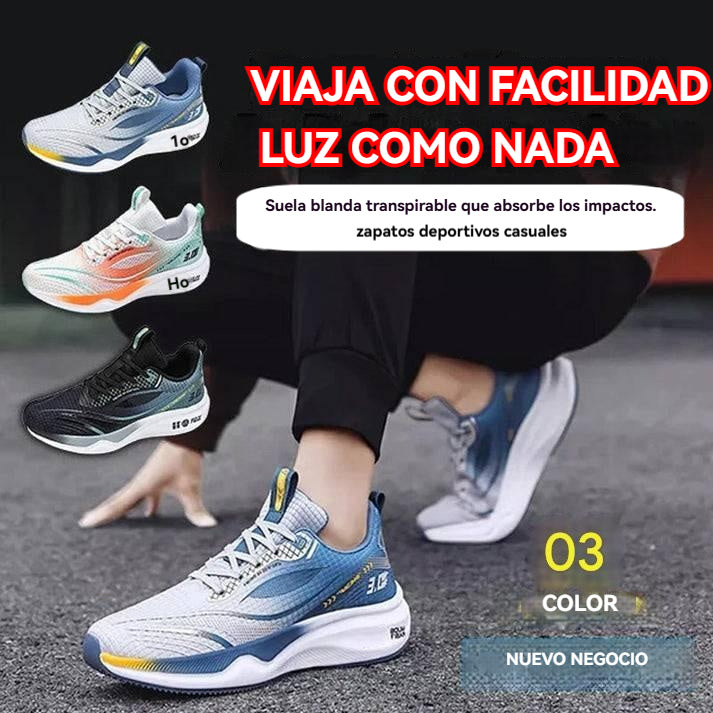 🌟👟【39-44】Zapatos deportivos y casuales cómodos para hombre con suela suave y función de absorción de impactos.