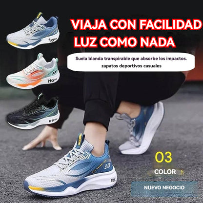 🌟👟【39-44】Zapatos deportivos y casuales cómodos para hombre con suela suave y función de absorción de impactos.