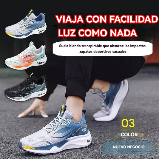 🌟👟【39-44】Zapatos deportivos y casuales cómodos para hombre con suela suave y función de absorción de impactos.