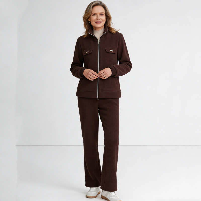 🔴Oferta por tiempo limitado💥【M-4XL】Traje casual de terciopelo para mujer, diseño atrevido (chaqueta + pantalón)