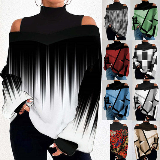 【Nueva llegada】 Elegante top de cachemira con hombros descubiertos, imprescindible para otoño e invierno, que muestra tu estilo de moda.