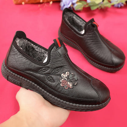 🔥Nuevos zapatos de mujer para mamás | Acolchados, cálidos y cómodos | Exterior de piel, impermeables y antideslizantes | Cómodos zapatos de invierno sin cordones para personas mayores