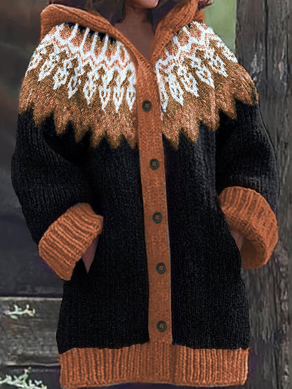 【S~5XL】✨Elegante chaqueta con capucha de colores y estilo retro