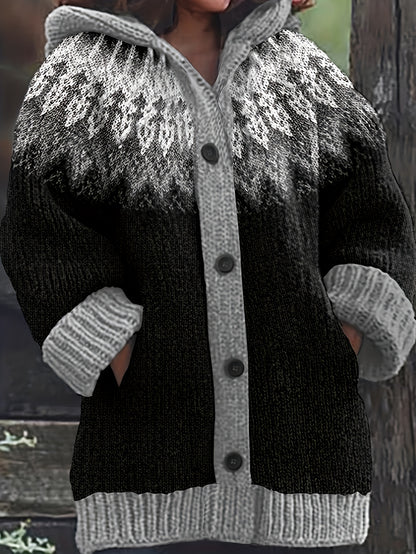 【S~5XL】✨Elegante chaqueta con capucha de colores y estilo retro