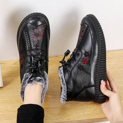 🔥🔥【35-40】Botines de cuero genuino antideslizantes italianos hechos a mano para mujer