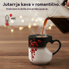 ¡¡¡50% de descuento!!! Taza de cerámica con forma de corazón que cambia de color para San Valentín 💝✨=1