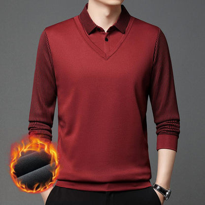 👔Conjunto de suéter de chenilla sintética de dos piezas para hombre, diseño de terciopelo engrosado, cálido y cómodo.