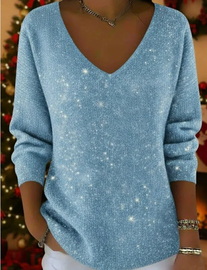 💥👚Nuevo jersey de mujer de manga larga y escote en pico, otoño/invierno 2026