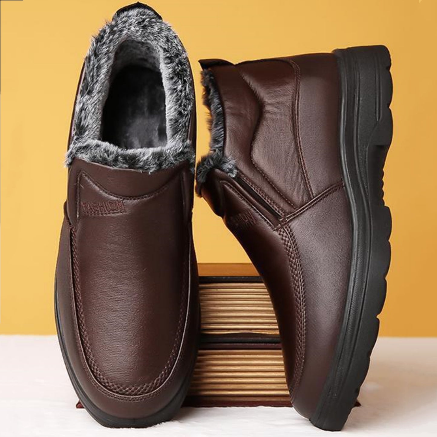 🔥[Oferta especial] Nuevas botas de invierno para hombre, forradas de terciopelo y cálidas.