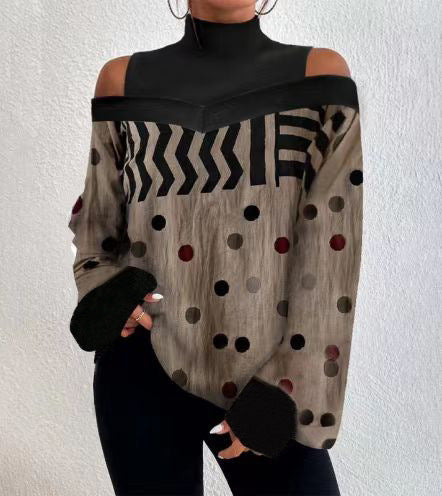 【Nueva llegada】 Elegante top de cachemira con hombros descubiertos, imprescindible para otoño e invierno, que muestra tu estilo de moda.