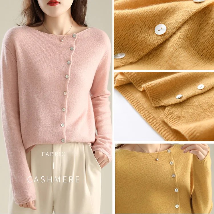 Μπουφάν με ζακέτα από κασμίρ πλεκτή ζακέτα