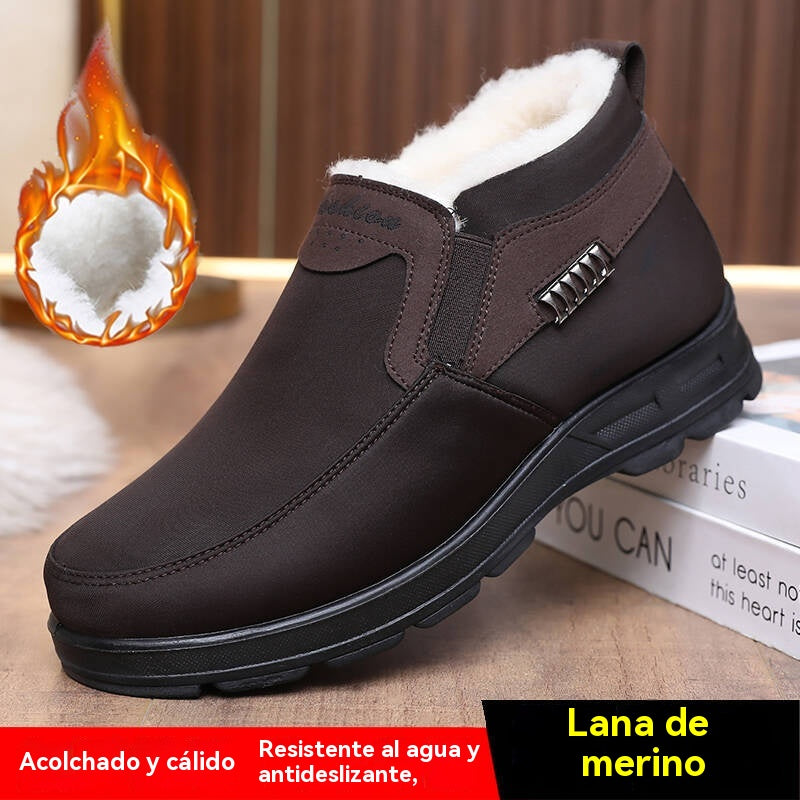🥾【39-45】👣Nuevas botas de nieve de invierno para hombre hechas de terciopelo engrosado, cálidas.