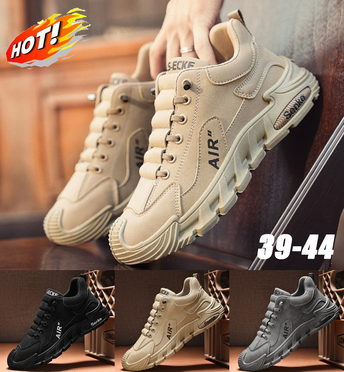 🔥✨【Nueva llegada de invierno】(Tallas 39-44) Zapatos casuales para hombre, impermeables y transpirables, suela suave, cómodos de usar.