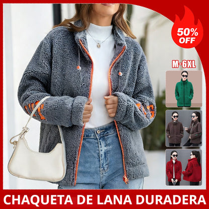 【M-6XL】Chaqueta de mujer con forro de lana de cordero
