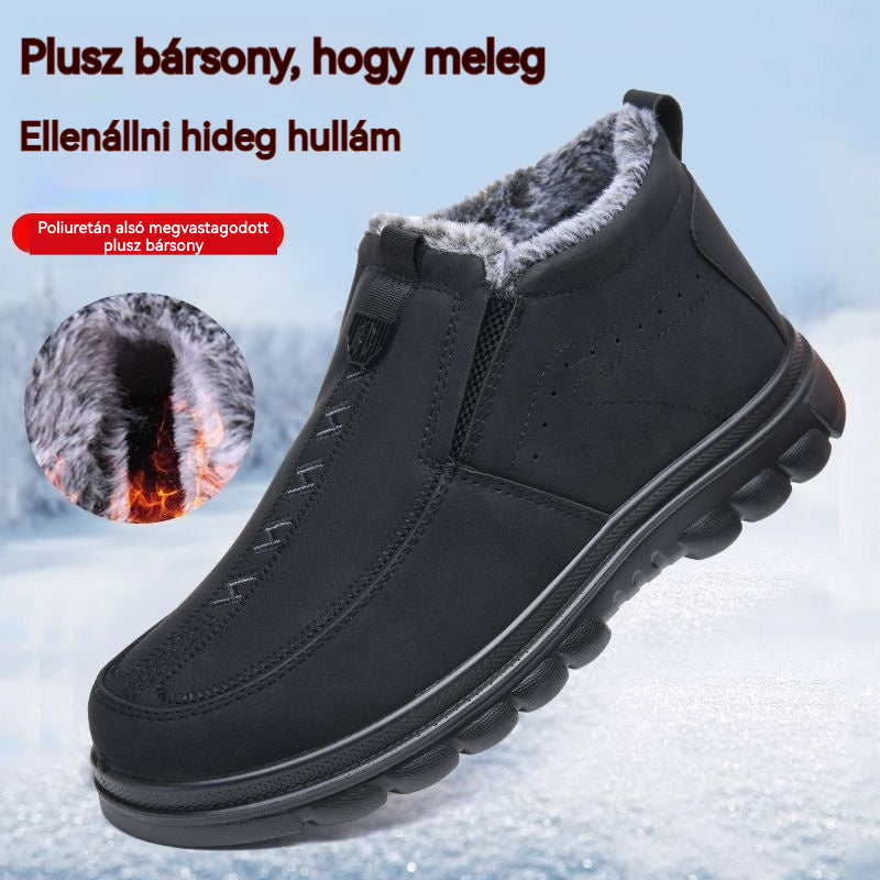 【39-47】Zapatos casuales cálidos para hombre, punta redonda, cómodos, antideslizantes y duraderos.