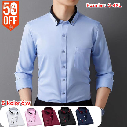 🔥Oferta especial de mitad de precio🔥【S-4XL】👕Camisa informal de negocios transpirable para hombre (2025)