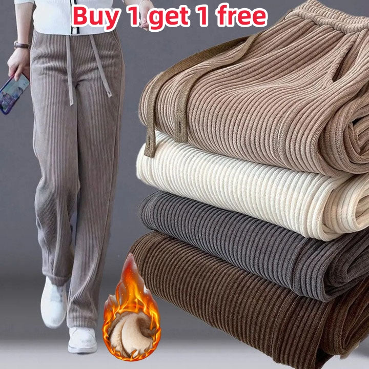 ✨【Ofertas especiales】👖Nuevos pantalones casuales de terciopelo con pierna ancha, muy cómodos de llevar.💖