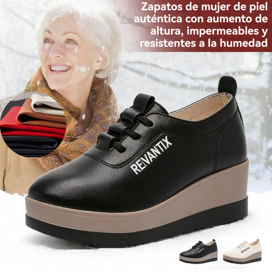🌟Oferta especial por tiempo limitado🔥【35-42】Zapatos de piel para mujer con suela gruesa, nueva tendencia de otoño